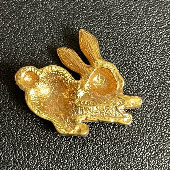 Vintage Avon Rhinestone Easter Bunny Rabbit  Pin - Picture 5 of 8